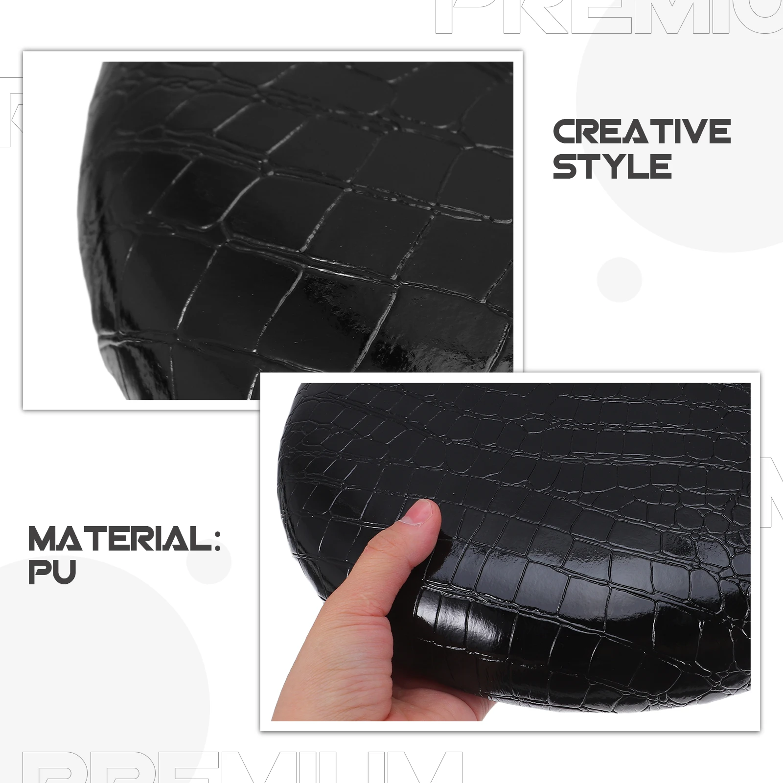 

Bar Stool Seat Replacement Thickened Pu Round Cushion Padded Chair Seat Cover For Home Kitchen Restaurant Office Furniture