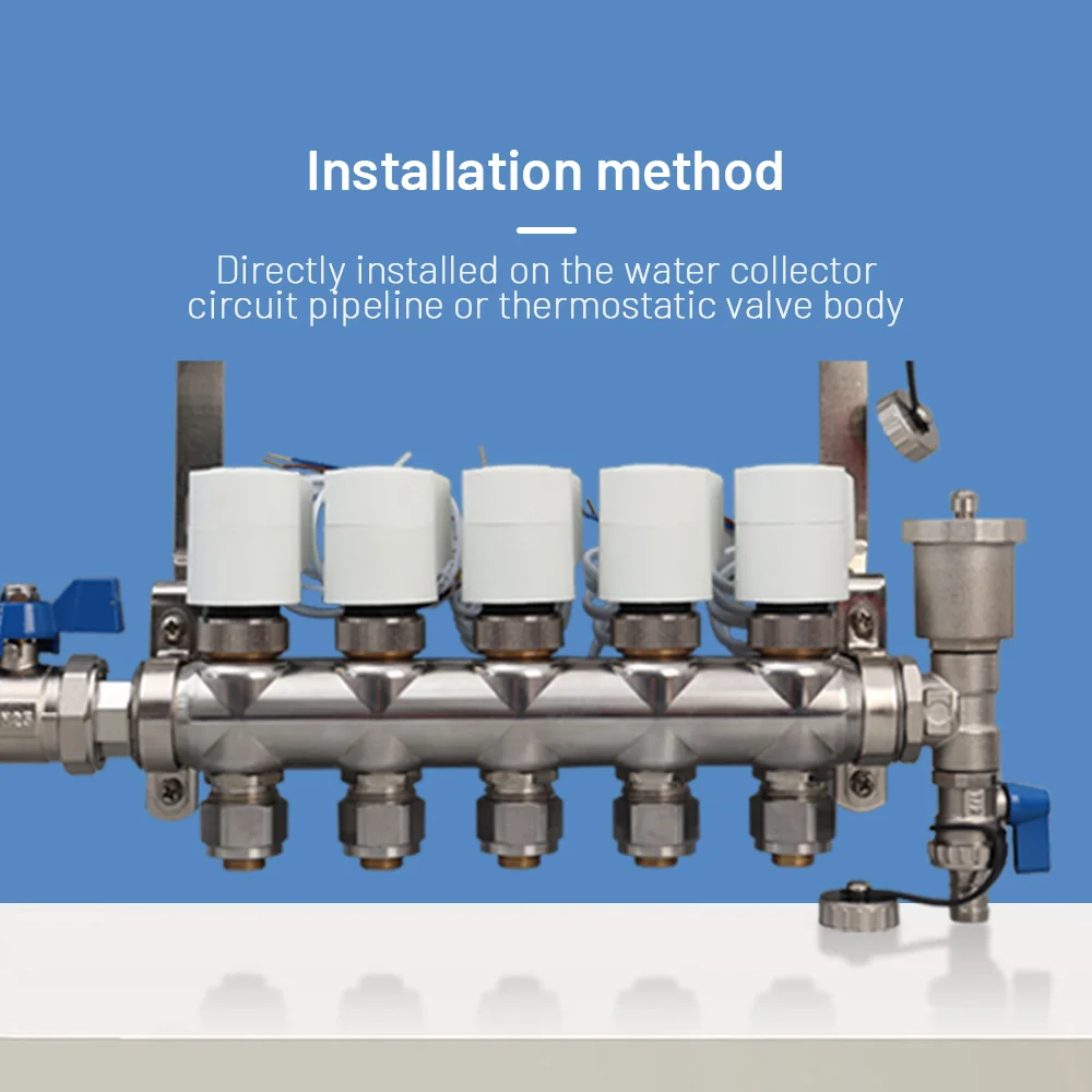 1/5/10 Pieces Thermal Actuator NC 220V for Underfloor Heating Manifold Normally Closed Electric Actuator M30x1.5mm