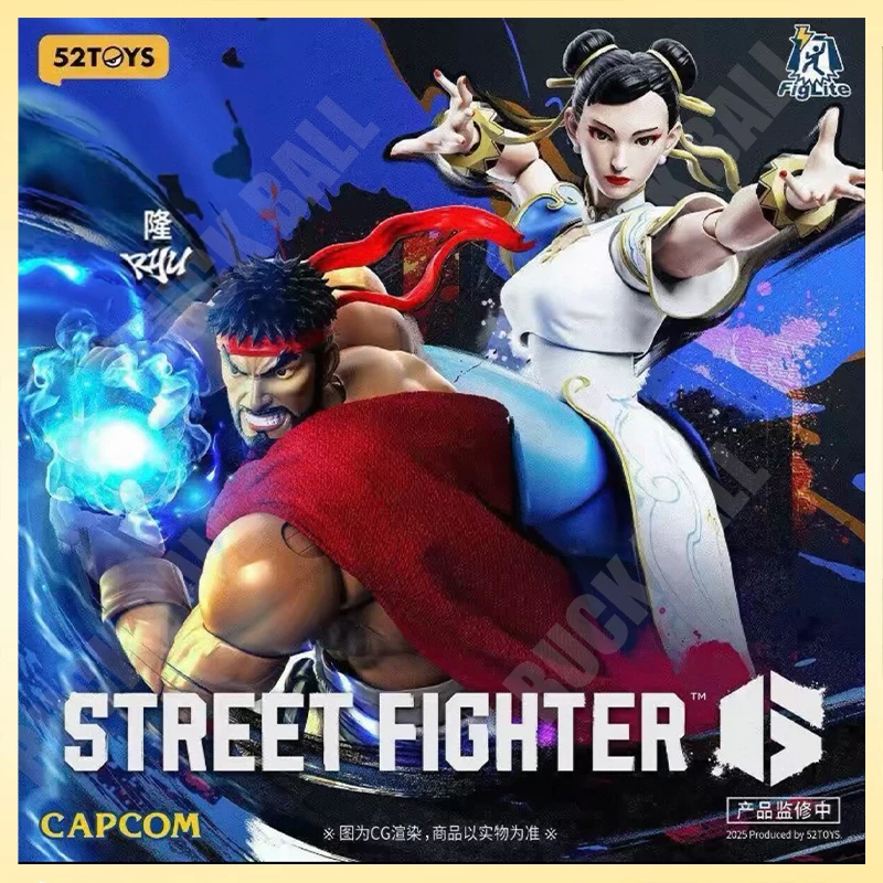 

NEW 52Toys Street Fighter 6 CHUN-LI Action Figure 1/12 RYU Figurine Replaceable Head PVC Collectible Toy Kid Gift