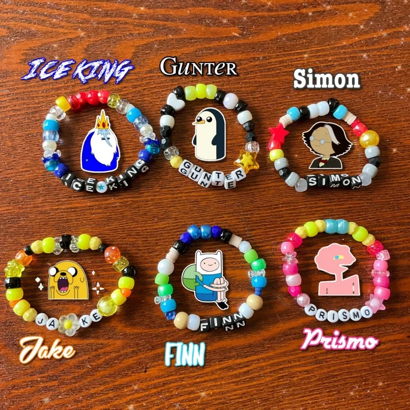 

y2k Cute Beaded Bracelets with Ice - Themed, Adventure Penguin & Human Character Designs - Fashion Accessories
