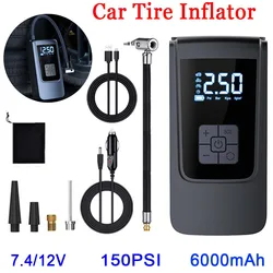 Rechargeable Air Pump Car Tire Inflator Smart Air Compressor Portable Tyre Inflator for Vehicle Car Truck Tyre Motorbike Balls