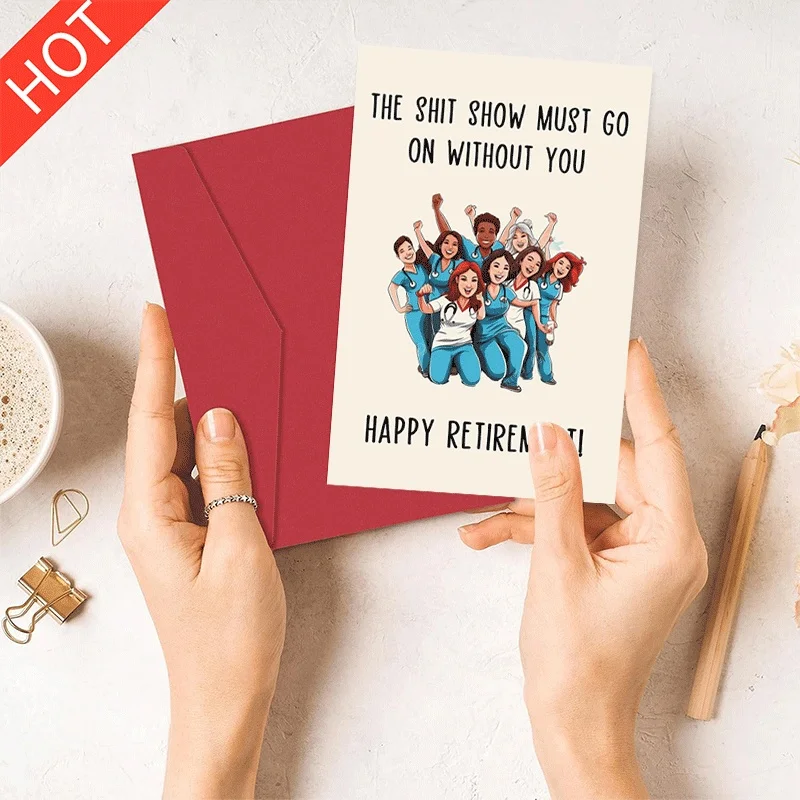 

Happy Retirement Greeting Card for Nurse Coworker Funny Nurse Retirement Card for Colleague Hospital Staff Farewell Card