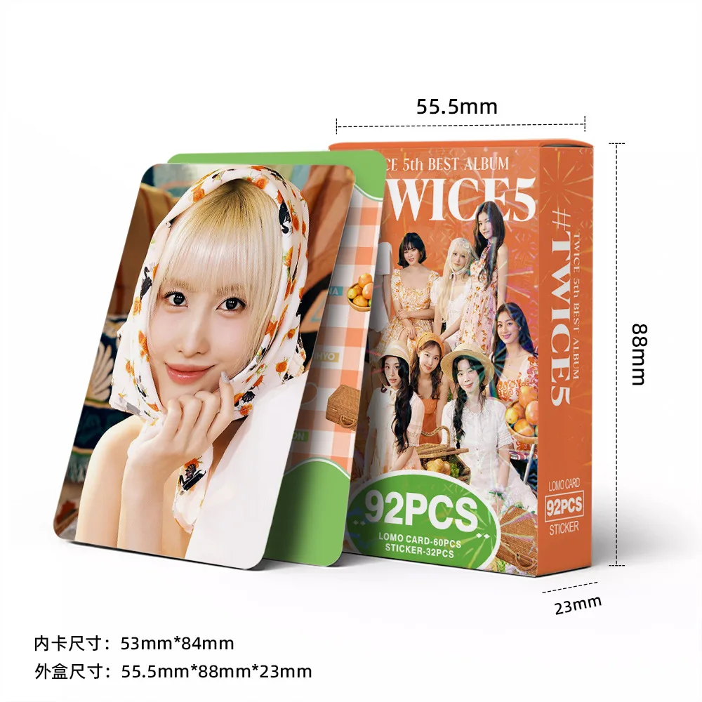 92 قطعة/المجموعة مرتين العدو TWICE5 سانا مومو الثلاثية الأبعاد لومو ستار بطاقات الصور صور لومو بطاقات المشجعين جمع بطاقات مطبوعة #4