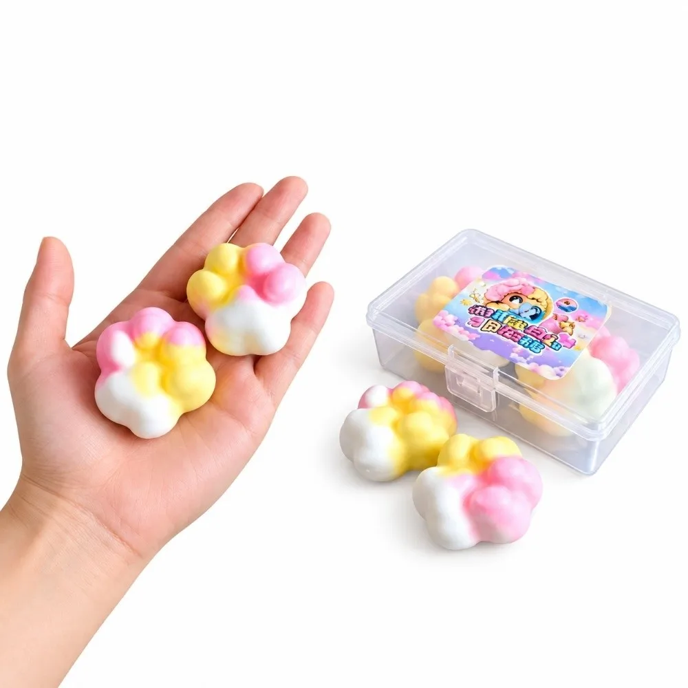 Chocolate Wax Cracking Squeeze Toy Cat Paw Donut Crunchy Sound Ball Crispy Feel Handmade Craft Soft Gel Fidget Toy