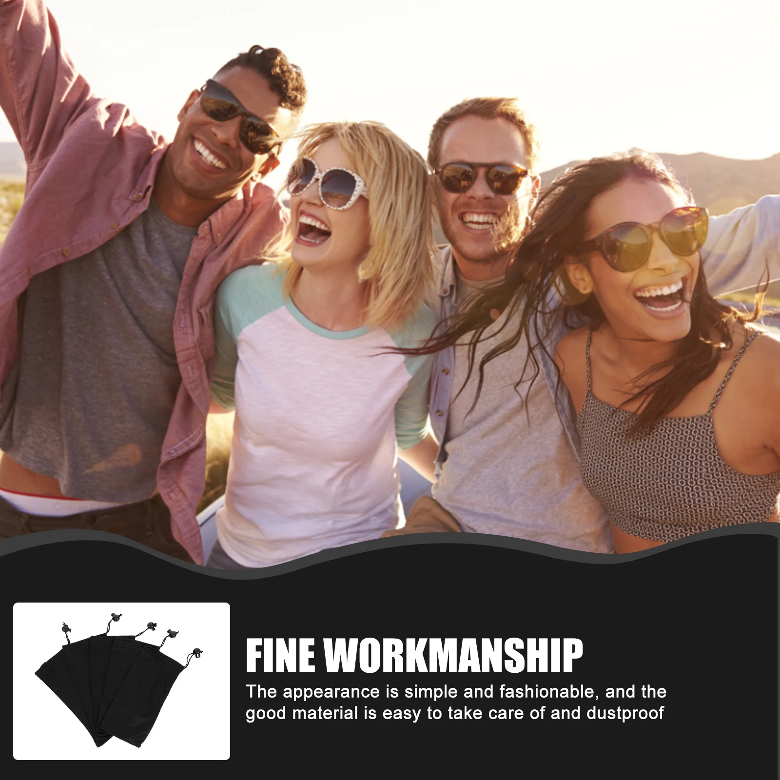 

12pcs Sunglass Cloth Bags Portable Glasses Pouch Household Eyeglass Bag Dustproof Scratch Resistant Multi-Function Eyewear