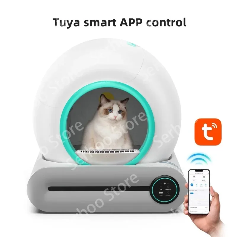 Smart Quick Self Cleaning Safety Large Size Customized Logo Cats Box Toilet Pets Litter Automatic