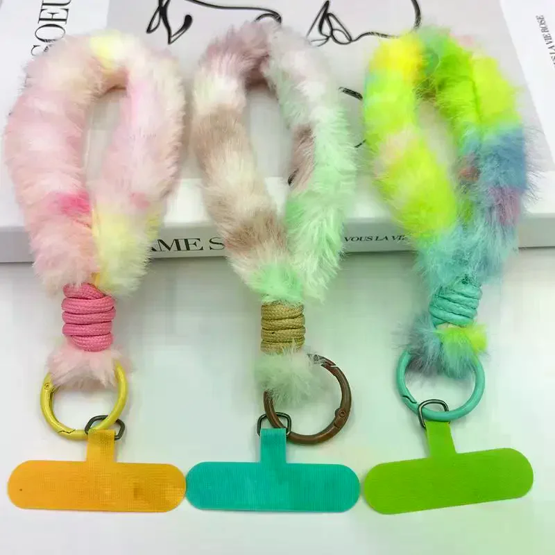 

Разноцветный ремешок для мобильного телефона с нашивкой, универсальный ремешок на запястье, веревка для мобильного телефона, подвесные аксессуары с защитой от потери