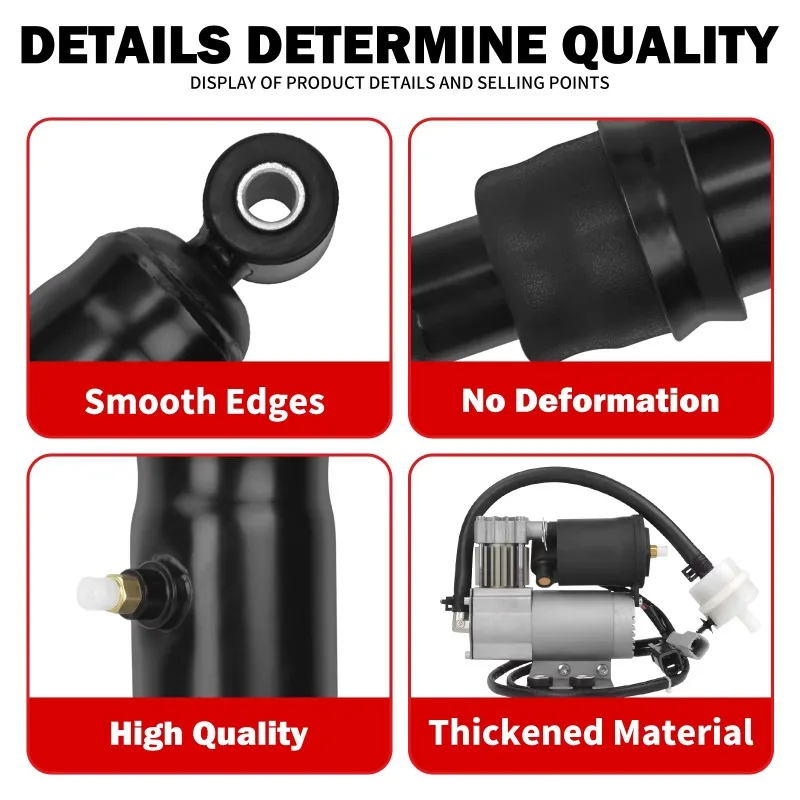 Motorcycle Rear Air Suspension Kit Air Ride Shock Absorption System for Dyna 1991-17 FXDB Touring 1990-2024 Road Glide 4