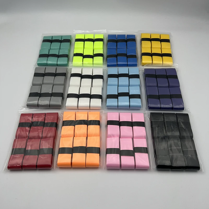 6 sztuk antypoślizgowych owijek na rączki do badmintona, sportowe nakładki na rączki rakiet tenisowych, owijki amortyzujące wstrząsy.