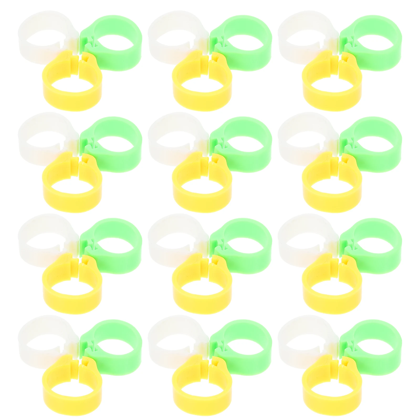 

300pcs High-grade Plastic Bird Leg Bands Sturdy Durable for Chicken Ducks Parrots Easy Use Identification Snap Clips Pigeon