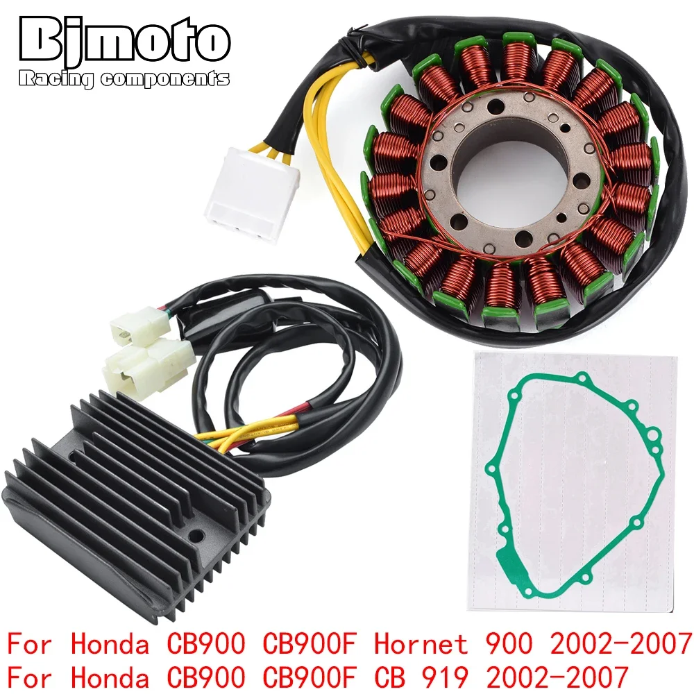 

CB900 CB 900 F Engine Stator Coil+Voltage Regulator rectifier For Honda CB900 CB900F Hornet 900 CB 919 2002-2007 With Gasket