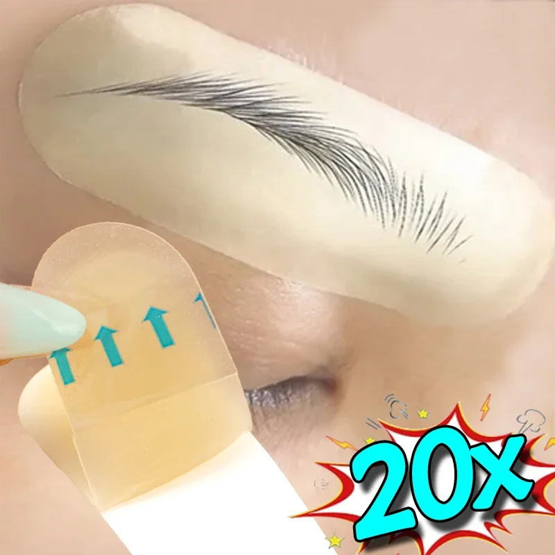 Transfer Practice Eyebrow Tattoo Sticker Real Operation Practice Brow Permanent Silicone Tattoo Training Eyebrow Protection Tool