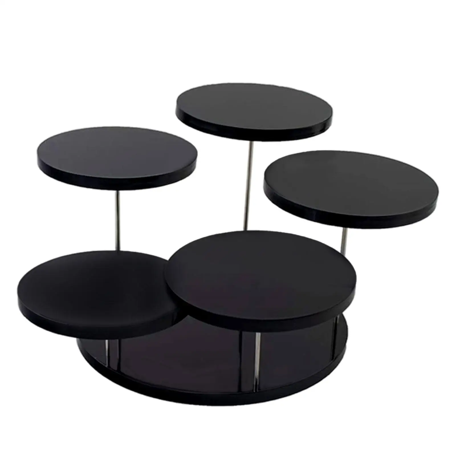 

Round Jewelry Display Stand, Acrylic Holder for Ring Earring Purse Figurines Party