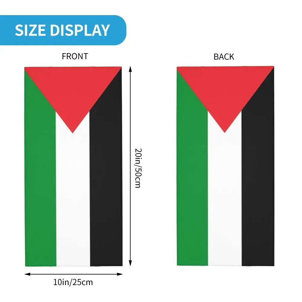 Palestine Flag Bandana Neck Gaiter Palestinian Hatta Kufiya Keffiyeh Pattern Tube Scarf Riding Cycling Unisex Windproof Headband