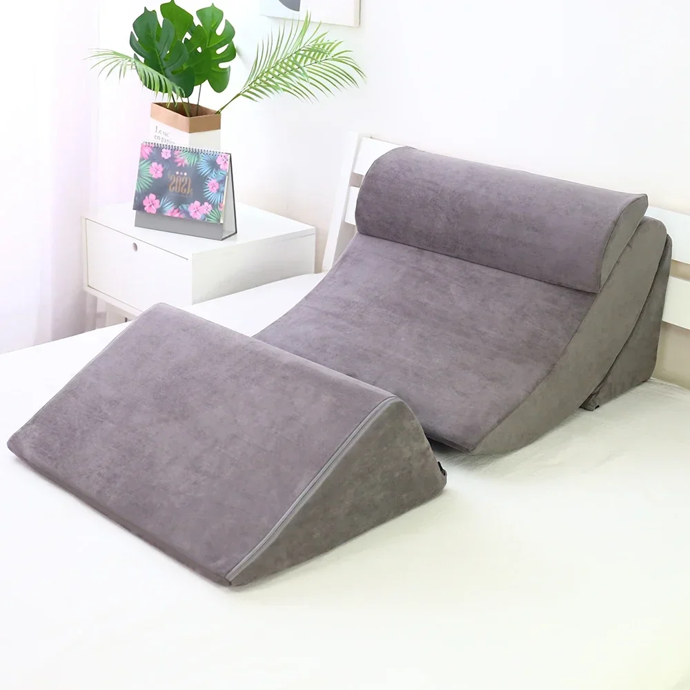 2021 Ready to Ship 4pcs/set Multi-functional Pillow Set Safe Easy Comfortable Sleeping Recliner Sofa Wedge Pillow Bed Pillow Set