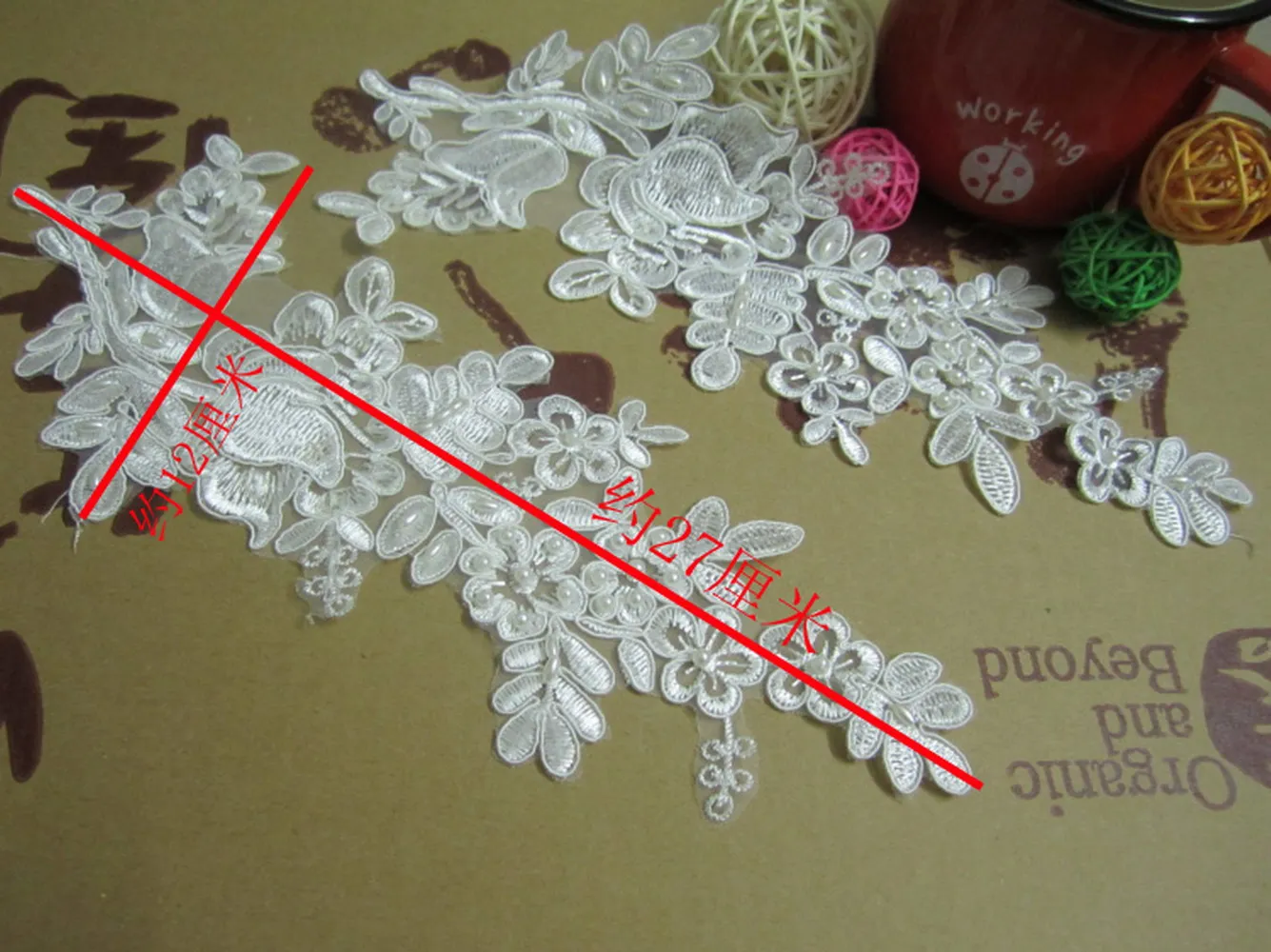 20PCS (10pairs) Latest Floral Flower Motif Venise Lace Applique DIY Sewing Craft Fabric ,Wedding Bridal Embroidery Lace patch