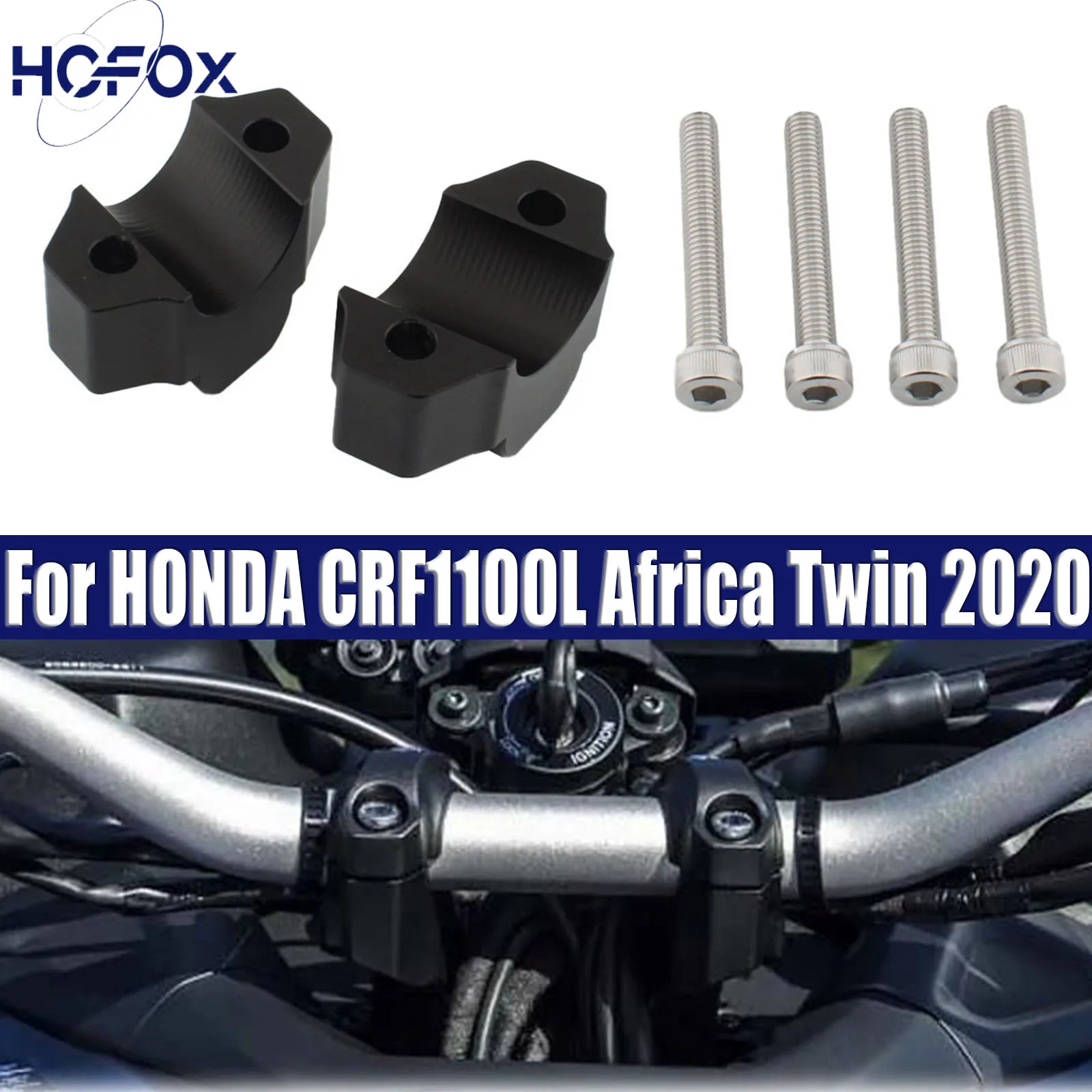 

For HONDA CRF1100L Africa Twin 2020 New Motorcycle HandleBar Riser Handle Bar Mount Clamp Adapter