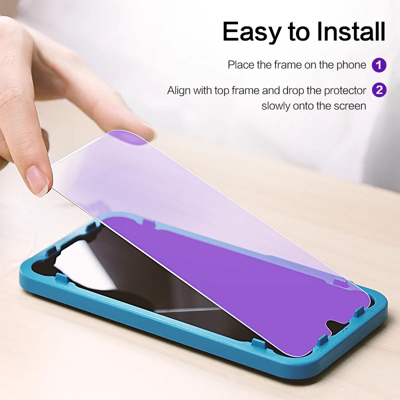 SmartDevil 2Pcs Blue Tempered Glass For Huawei honor 6X 8 9 list V10 20S screen protector For Huawei honor play3 Protective Film