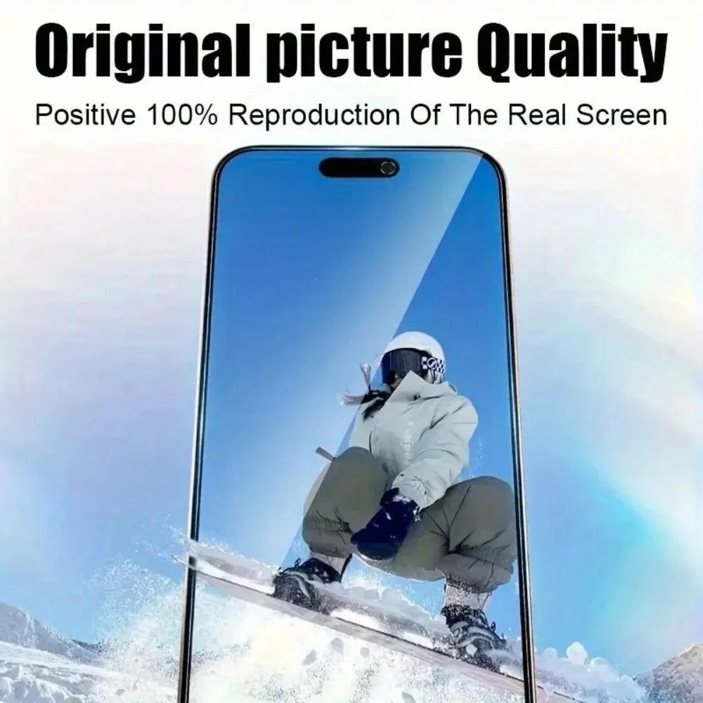 3 قطعة زجاج مقسى فائق الوضوح لهاتف آيفون 17 16 15 14 Pro Max Air 16 15 14 Plus 13 12 11 Pro XR XS زجاج تركيب خالٍ من الغبار #6