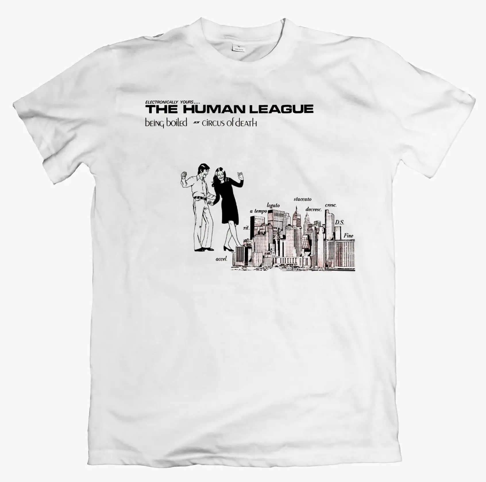 Human League 'Being Boiled' T Shirt Heaven 17 Cabaret Voltaire Synth Pop