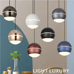 Modern Simple ball Pendant lights Nordic hanging ceiling lamps for Cafe Bar Decor Black/White Pendant Hanging Lamp