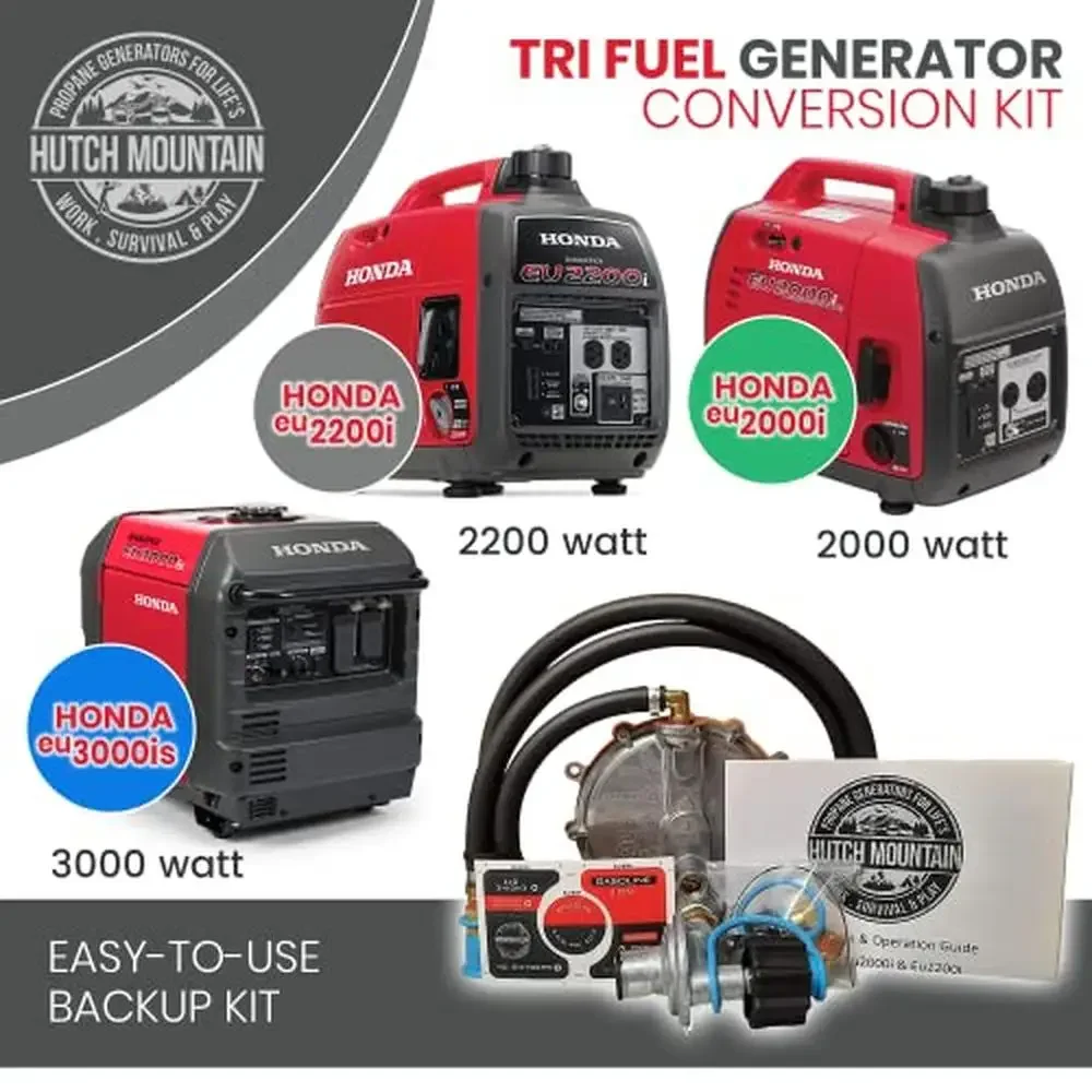 Honda EU2200i Trifuel Generator Conversion Kit Propane Gasoline Natural Gas Backup Kit