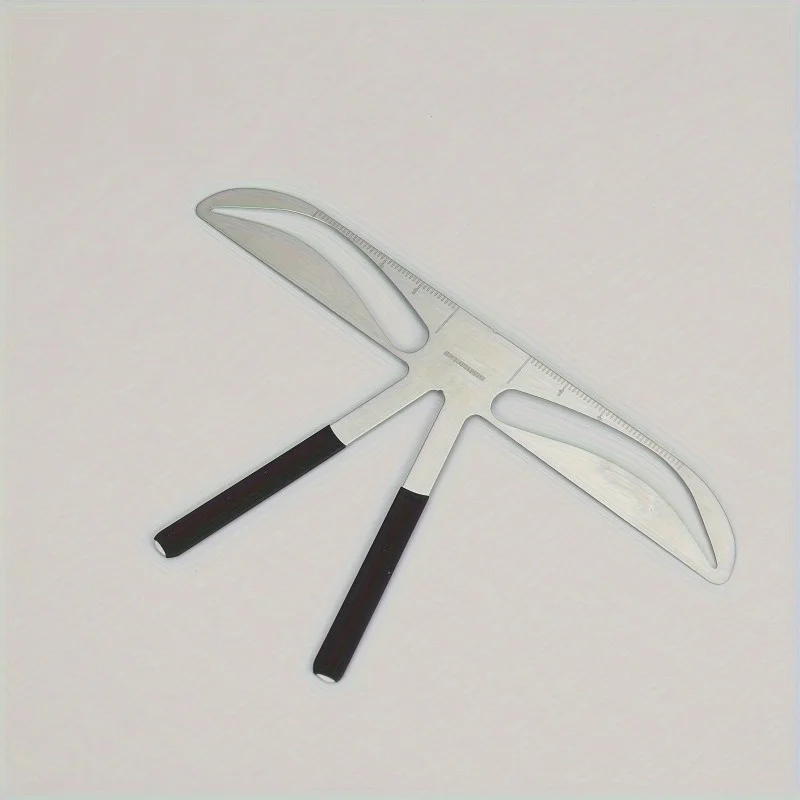 Flexibles 1-teiliges Augenbrauenformwerkzeug aus Edelstahl – wiederverwendbare Vorlage für perfekte Augenbrauenform, geeignet für Anfänger