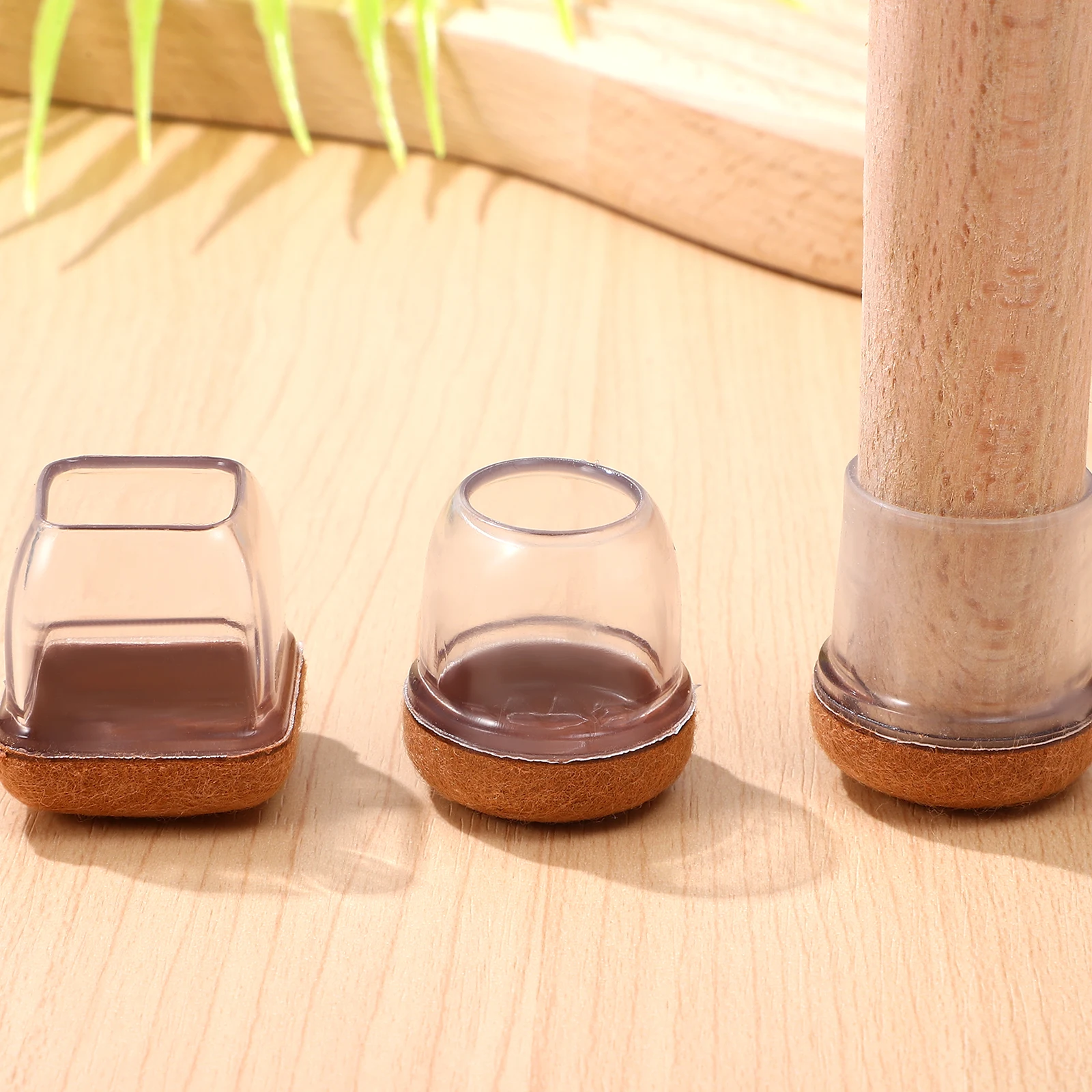 

16pcs Chair Leg Floor Protectors Transparent TPE Anti Scratch Noise Reduction Furniture Pads for Various