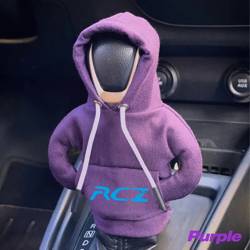 Hoodie Car Gear Shift Knob Cover Manual Handle Change Lever Cover For Peugeot RCZ 308 307 206 408 407 3008 Styling Accessories