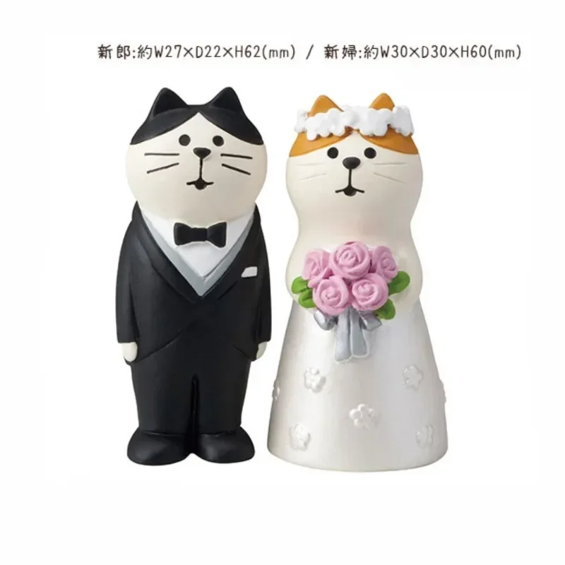 Japanese Style Cat Action Figures Miniature Ornament Accessories Creative Wedding Celebration Vehicle-mounted Decoration Crafts