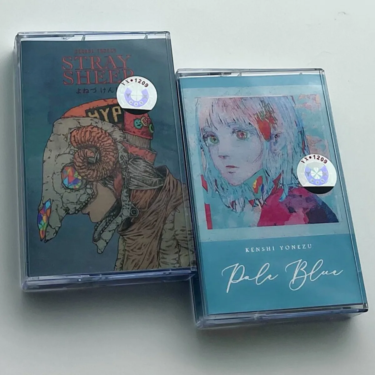 

Yonezu Kenshi Pale Blue & STRAY SHEEP Cassette Tapes Japanese Popular Vocal Music Collection for J-Pop Fans and Collectors