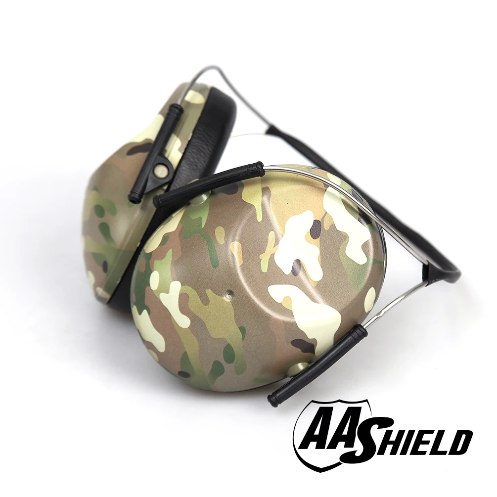 AA Shield Soundproofing Round Neck Ear Muff Shooting Hearing Protector Noise Reduction Tools 25.8DB Camo