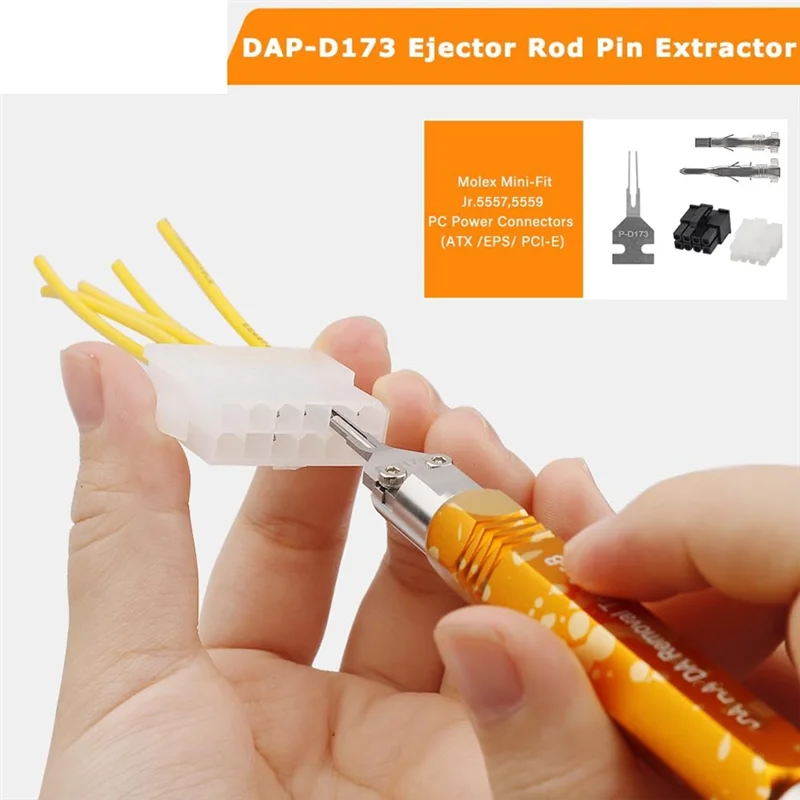 

ABVA-Ejector Rod Pin Extractor Molex Pin Release Tools DAP-D173/D120/D145 Ejector Rod Pin Extractor Terminal Pin Extractor