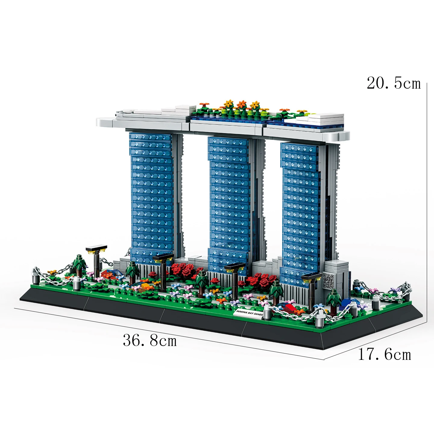 Moderne Architektur Singapur Luxuriöses Hotel Marina Bay Sands Baustein-Modell Konstruktions-Bausteine Lernspielzeug als Geschenk – Detail 3