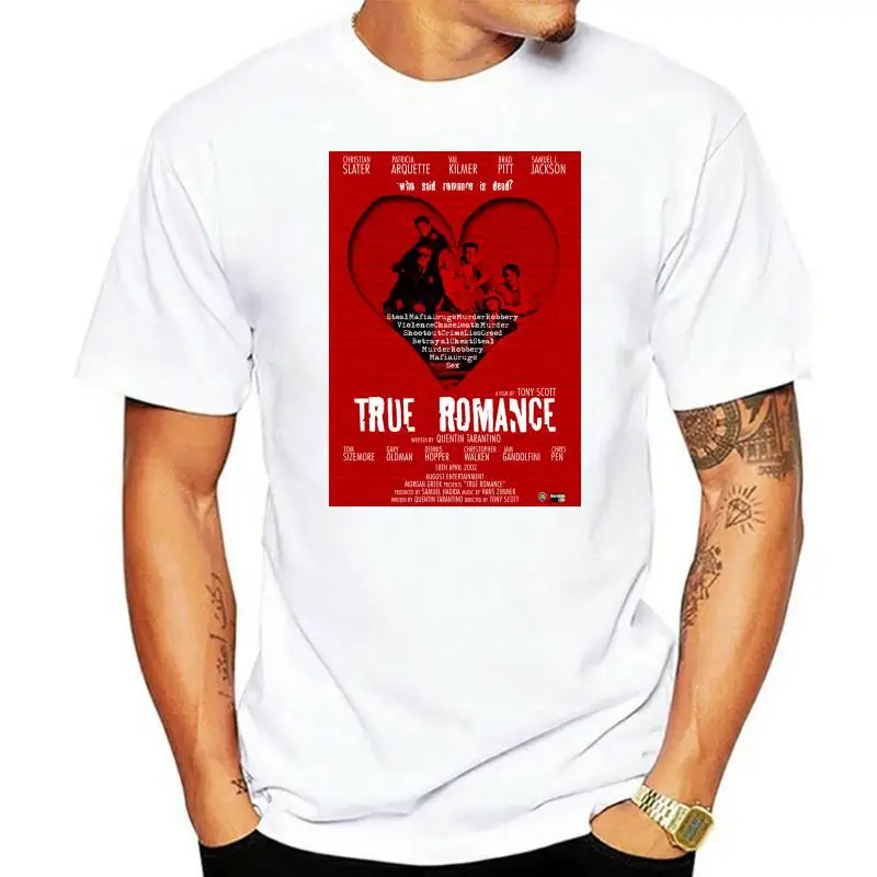 True Romance You're So Cool Film Poster Slater Arquette Tarantino Great Discount Cotton Men Tee