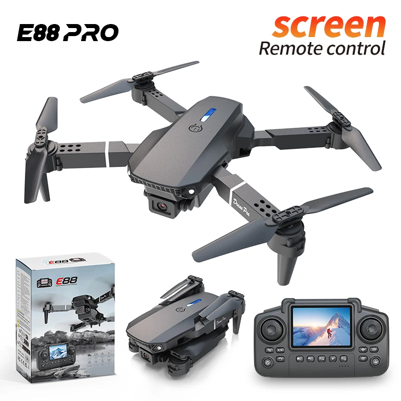 E88 PRO طائرة بدون طيار احترافية 8K HD كاميرا واسعة الزاوية واي فاي FPV ارتفاع عقد طوي RC الطائرة بدون طيار رباعية الدوار لعبة هليكوبتر هدايا العيد