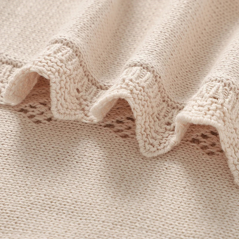 الوليد الطفل بطانية القطن متعددة الاستخدام محبوك الرضع أطفال بنين بنات النوم لحاف يغطي لعربة 90*70 سنتيمتر تلقي حصيرة #4