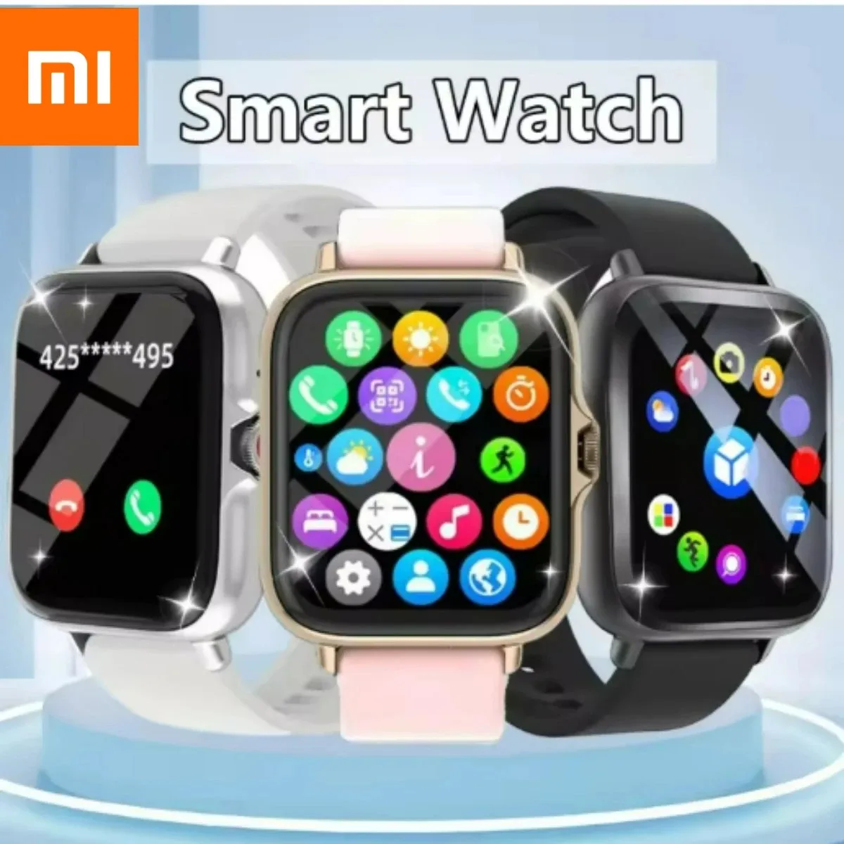 

Xiaomi 2026 Waterproof Smart Watch with Message Answer Call Sleep Monitoring Sports Pedometer Information Alerts For Android