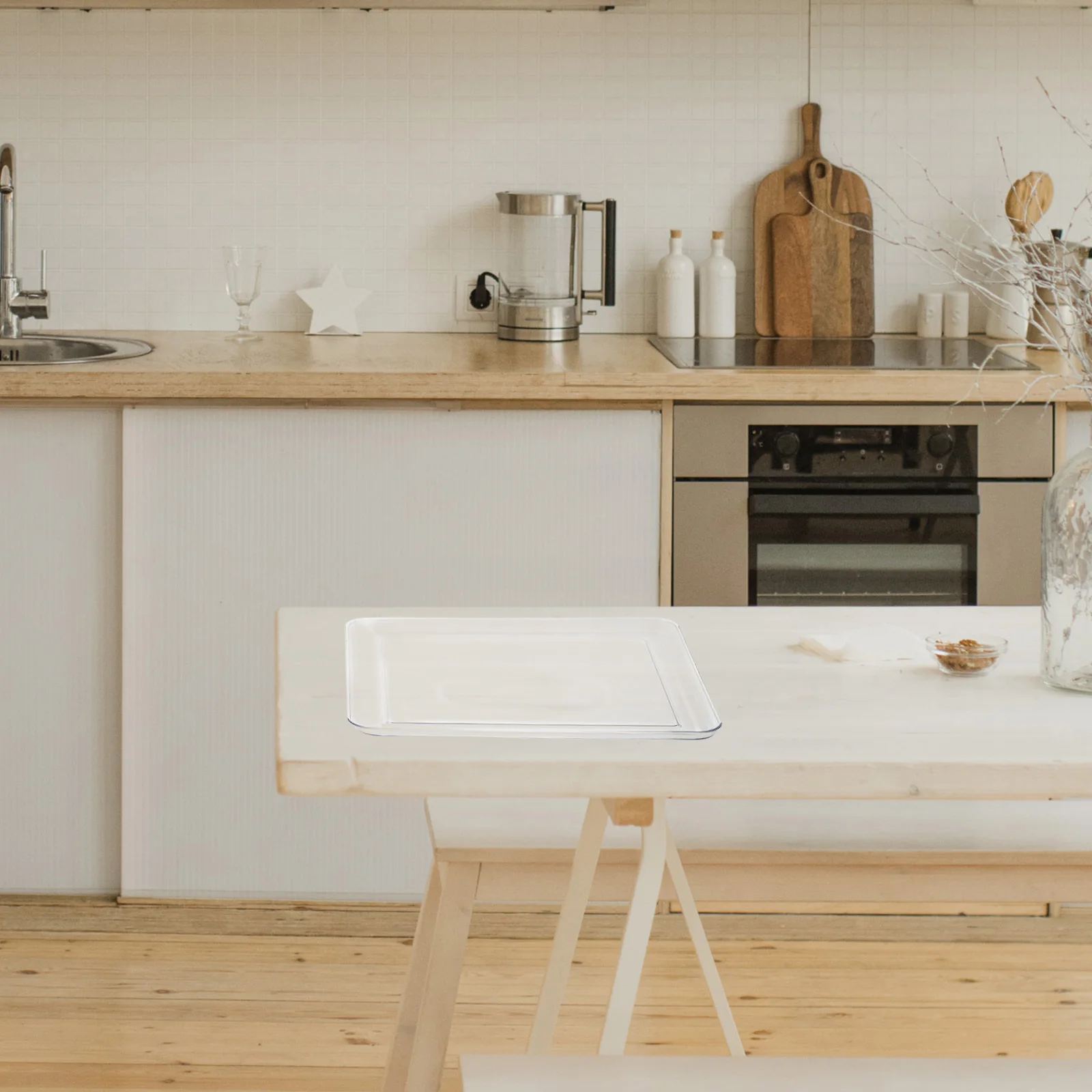 

Clear Lid for Sushi Platter Tiramisu Tray Transparent Reliable Kitchen Buffet Use Easy Viewing Pull Tab Feature