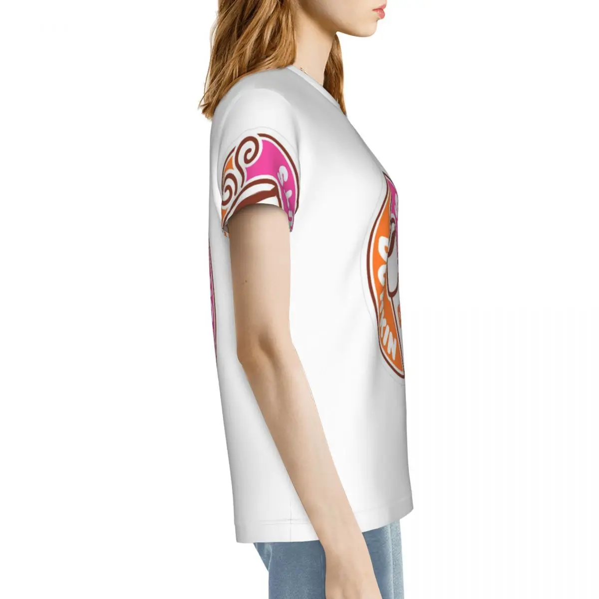 Dunkin Donuts T-Shirt Women Short Sleeve T Shirts O-Neck Clothes Cotton Summer Tees Streetwear view 5