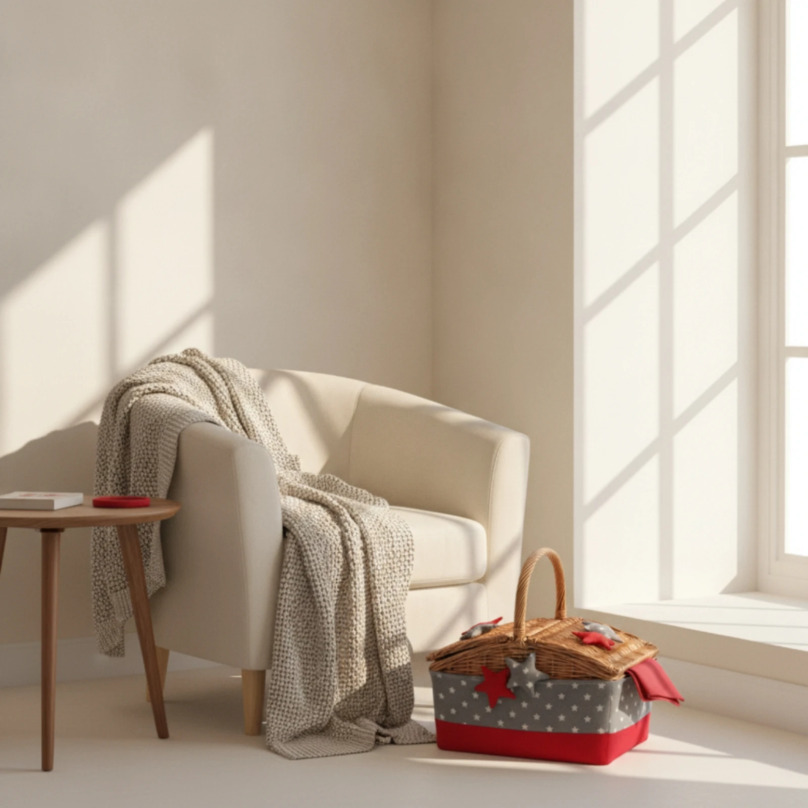 Home Decor Hampers - Handwoven Hamper with Handle Decorative Wicker