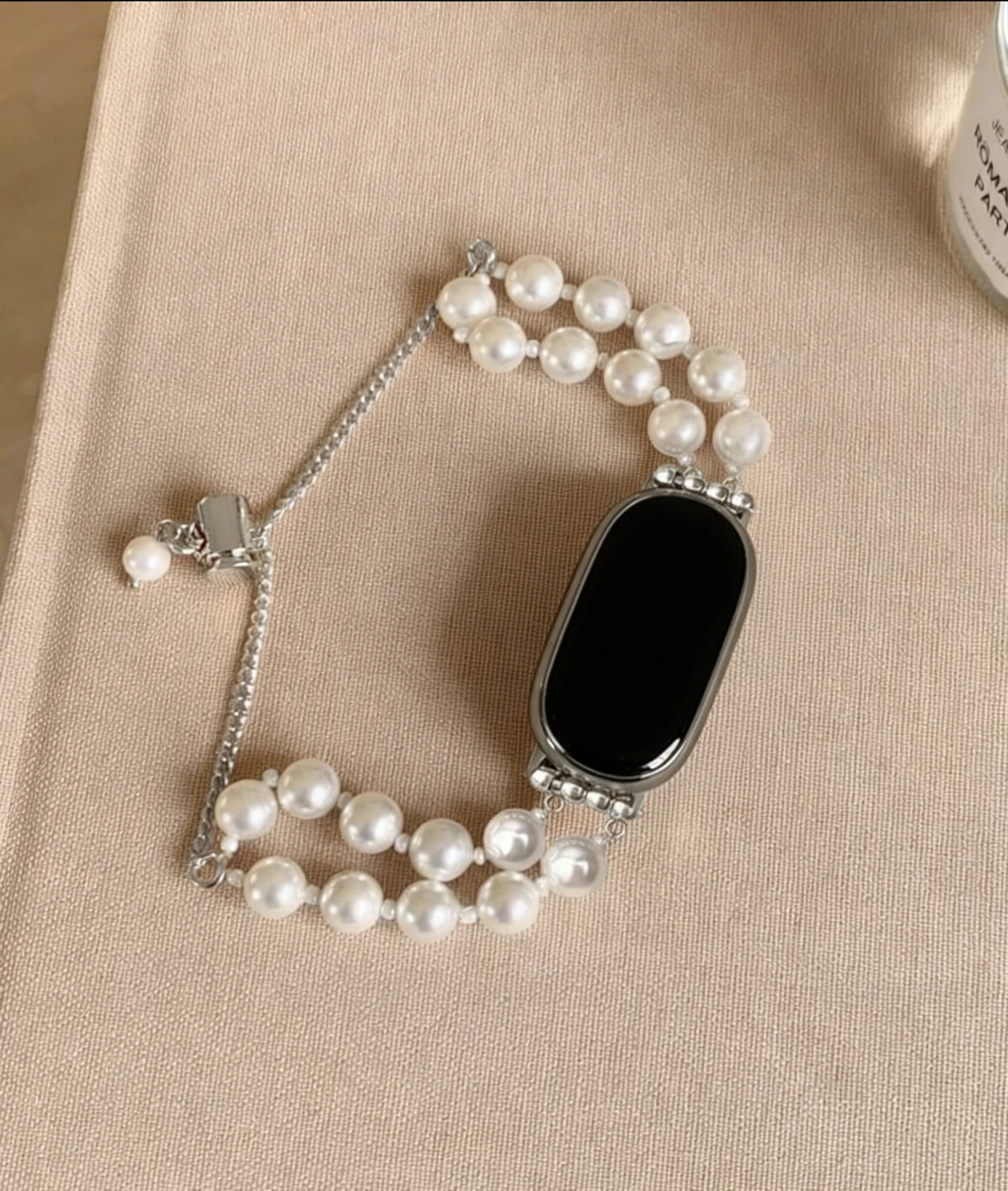 Fashion Beads Correa For XIAOMi Band 10 9 8 Strap Metal Link Bracelet NFC Wristband Accessories