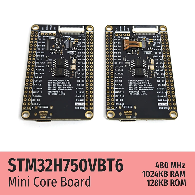 STM32H750VBT6 Core Board STM32H7 Development Board, Onboard 0.96 inch TFT Screen TF Card Slot Type-C Interface Cortex-M7 MCU