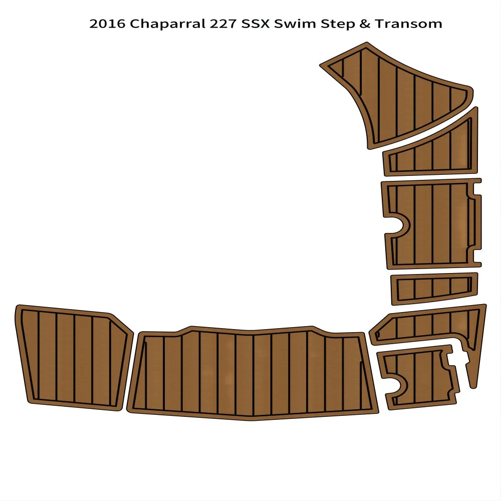 

2016 Chaparral 227 SSX Swim Step Transom Boat EVA Foam Teak Deck Floor Pad Mat Backing Self Adhesive SeaDek Gatorstep Style