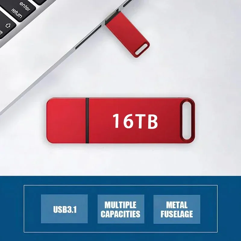 16TB Pen Drive USB 3.2 Flash Drive High-Speed 8TB 2TB Pen Drive Metal USB Memory For Computer Storage Devices Car Music Adapter view 4