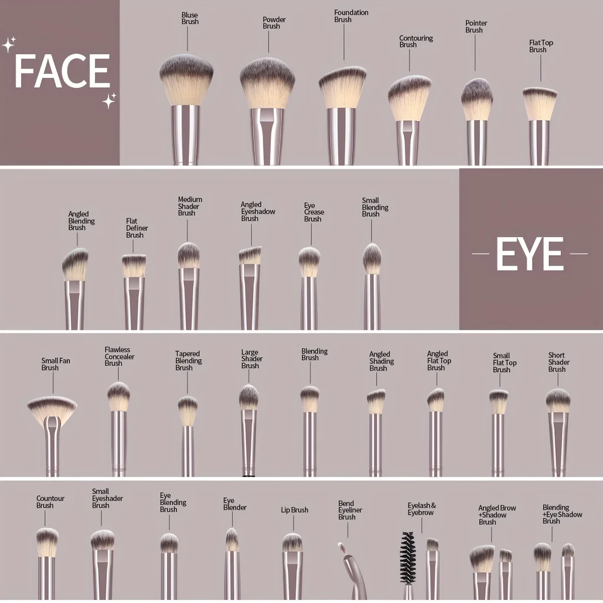 Conjunto de pincéis de maquiagem profissional, 30 peças, base, corretivos, sombras, pó, blush, mistura, ferramentas de beleza com bolsa