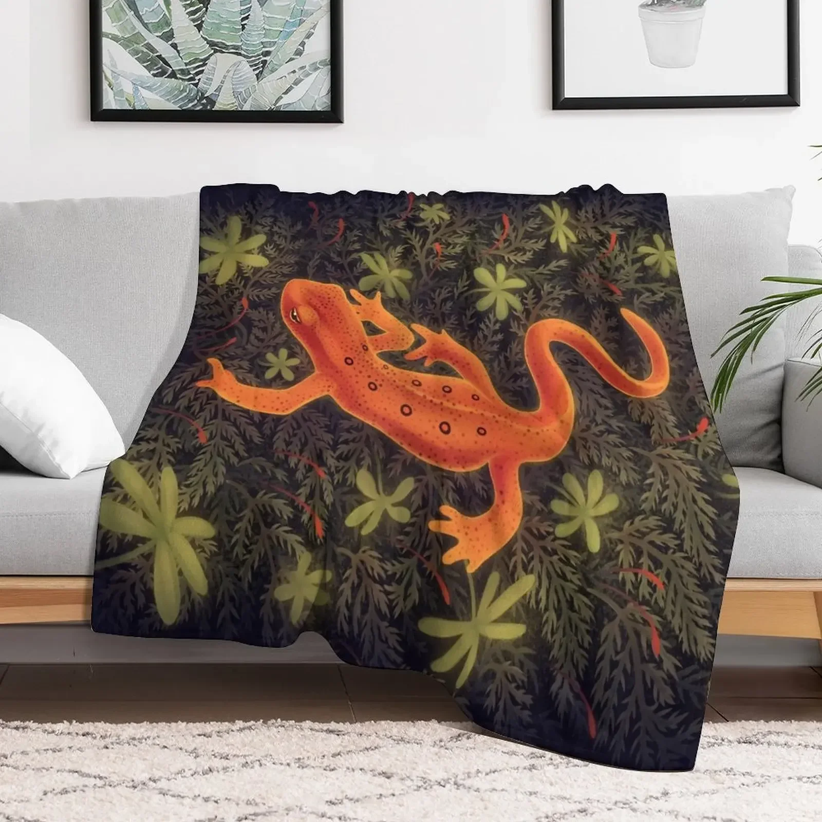 Red Spotted Newt Throw Blanket Blankets For Sofas Hairys Blankets