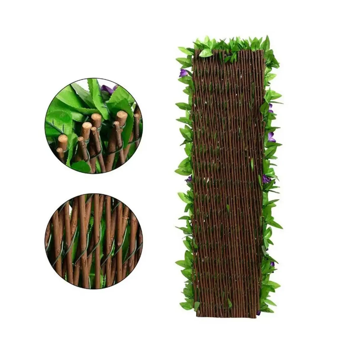 40cm Simulation Fence Garden Decorative Plants Artificial Flower Retractable Garden Privacy Fence Decorative Fence