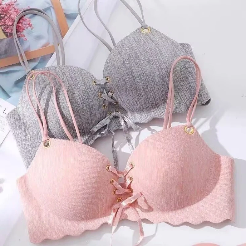 One piece Women's Seamless Bra Sexy Lingerie 3/4 Cup No Wire Adjustable Tops Female Bralette Intimates view 3