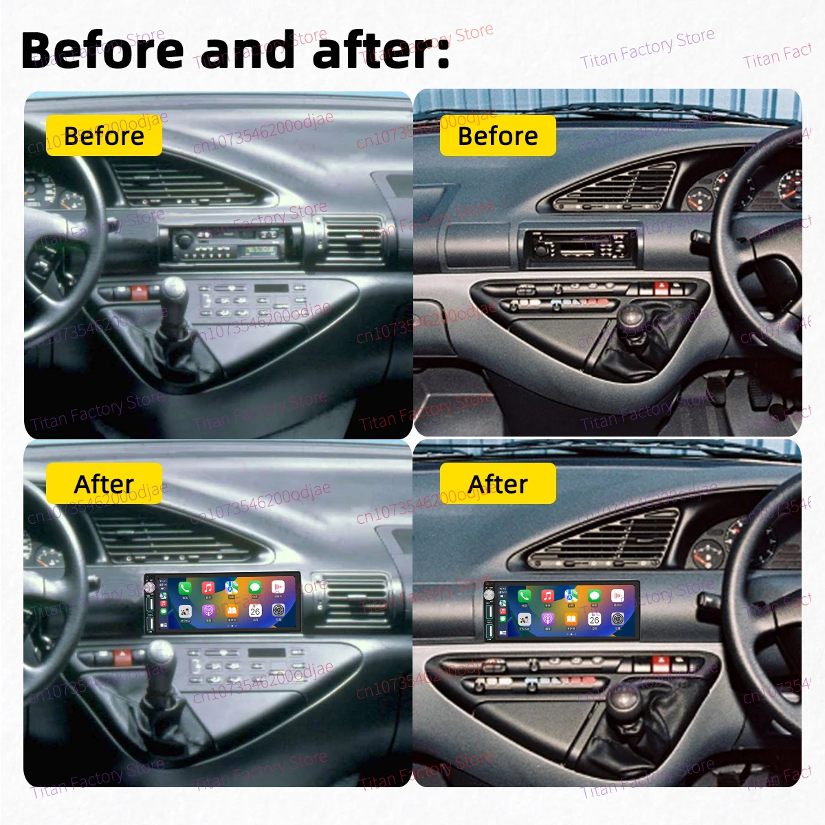 Carplay Autoradio Android Car Multimedia for Citroen Dispatch Peugeot Expert 1996-2006 6.86